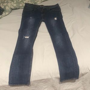 dark blue rip jean , great condition